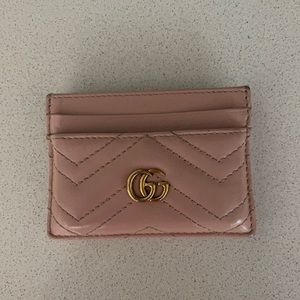 Pink GG Marmont Card Holder